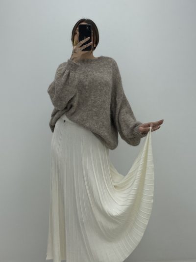 Alternative view of FALDA PUNTO PLISADA BEIGE