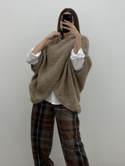 Alternative view of PANTALÓN CUADROS MARRÓN