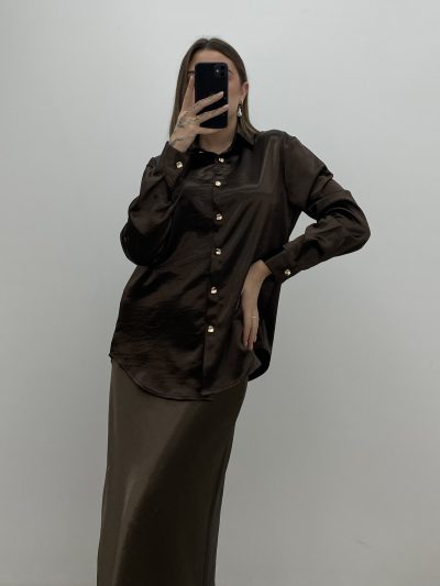 Alternative view of FALDA SATÉN MARRÓN