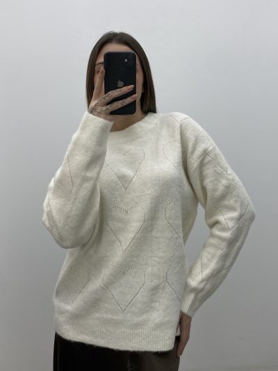 JERSEY CORAZONES BEIGE