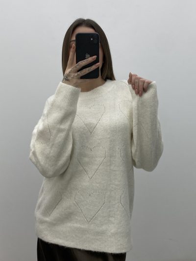 Alternative view of JERSEY CORAZONES BEIGE