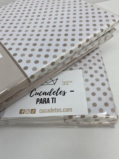 JUEGO SÁBANAS TOPOS 135CM