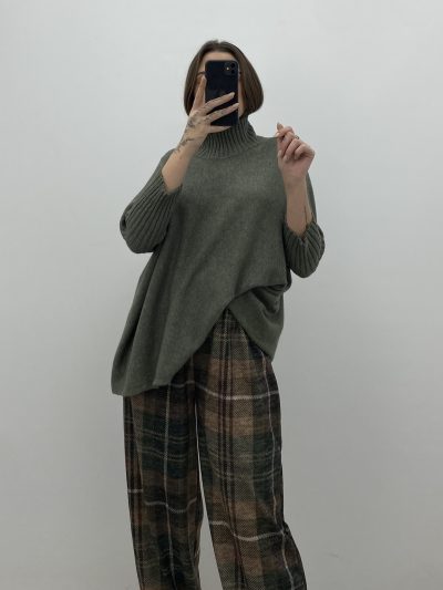 PANTALÓN CUADROS CAMEL