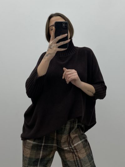 JERSEY PUNTO CUELLO PERKINS MARRÓN