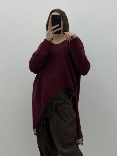 Alternative view of JERSEY PICOS PUNTILLA GRANATE