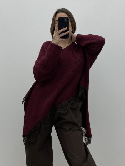 JERSEY PICOS PUNTILLA GRANATE