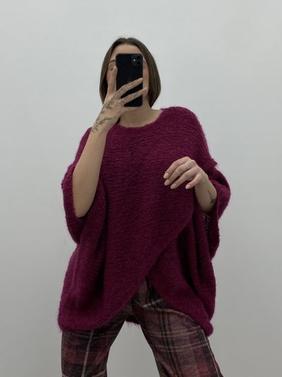 JERSEY LARGO CRUZADO BORGOÑA