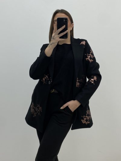 Alternative view of BLAZER PAÑO NEGRA LENTEJUELAS