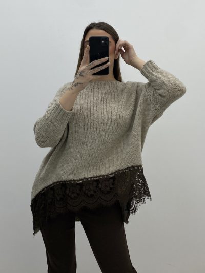 Alternative view of JERSEY PUNTILLA TAUPE