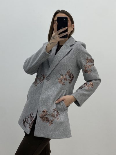 Alternative view of BLAZER PAÑO GRIS LENTEJUELAS
