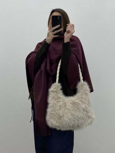 BOLSO PELO OVAL BEIGE