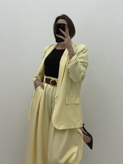 Alternative view of PANTALÓN PALAZZO AMARILLO