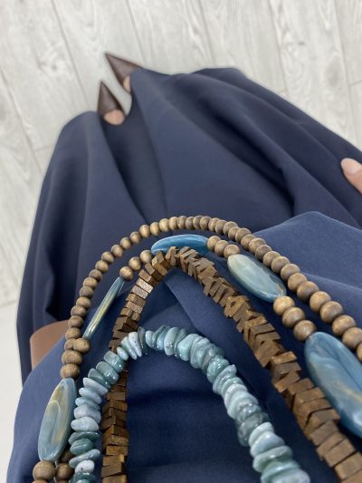 Alternative view of COLLAR LARGO MADERA AZÚL