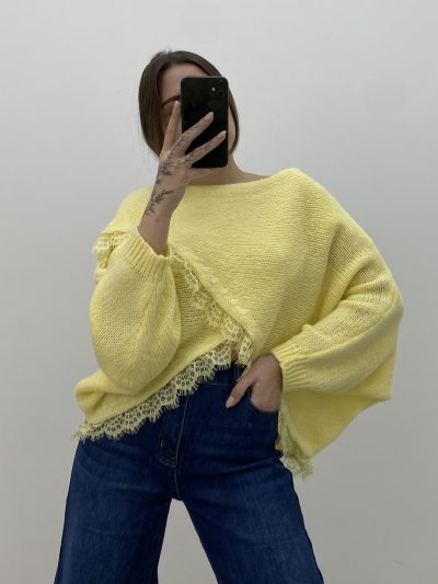 JERSEY CRUZADO PUNTILLA AMARILLO