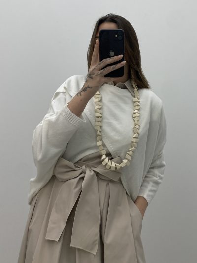 COLLAR LARGO BEIGE