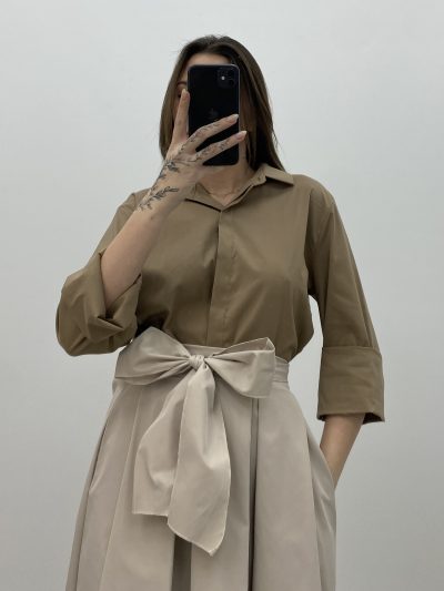 Alternative view of CAMISA GALA CAMEL