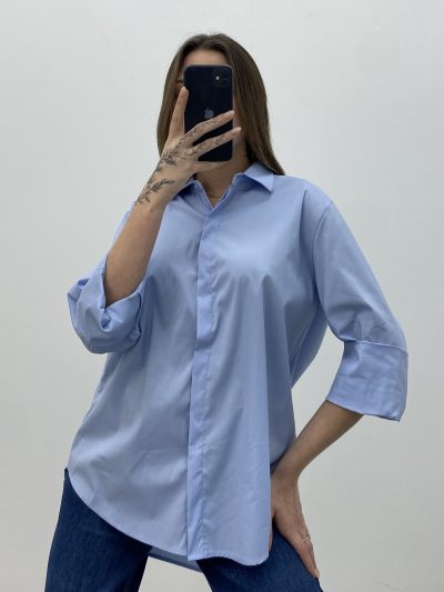 CAMISA GALA CELESTE