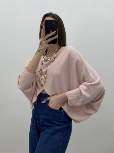 Alternative view of JERSEY CRUZADO PERLÉ ROSA