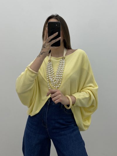 JERSEY CRUZADO PERLÉ AMARILLO