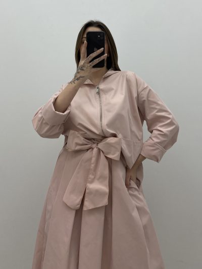 Alternative view of FALDA EFECTO TAFETÁN ROSA