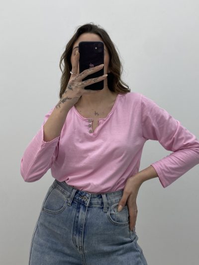 BÁSICA CUELLO PICO ROSA