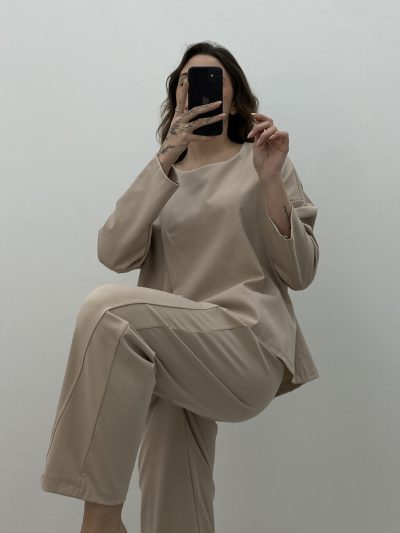 Alternative view of PANTALÓN PIEZA BEIGE