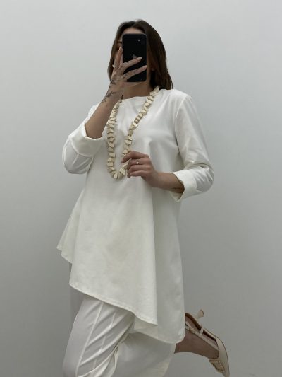 Alternative view of PANTALÓN PIEZA BLANCO ROTO