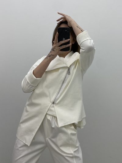 Alternative view of CHAQUETA CREMALLERA BLANCO