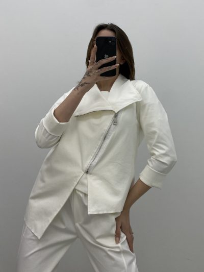 CHAQUETA CREMALLERA BLANCO