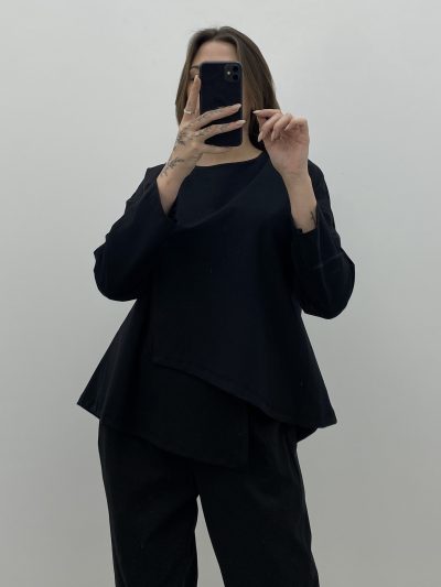 CAMISETA CRUZADA NEGRO