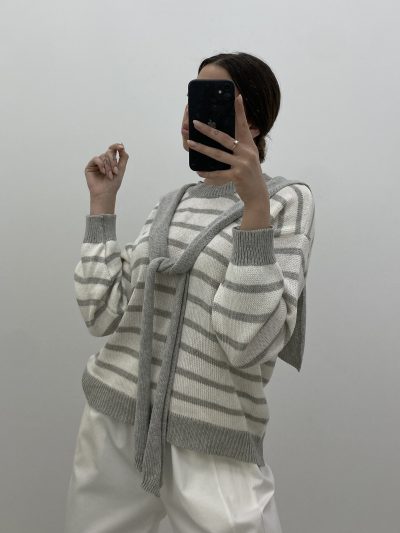 JERSEY RAYAS PAÑUELO GRIS