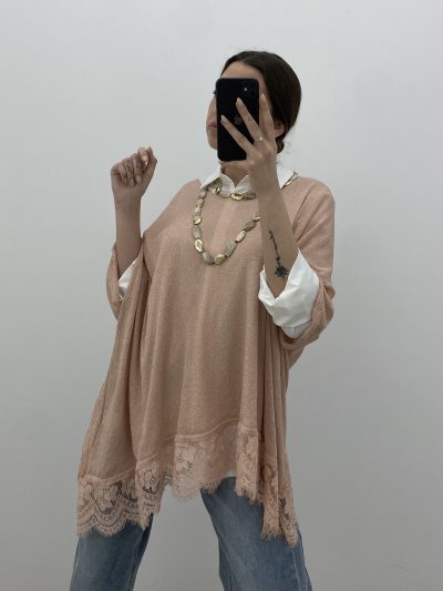 JERSEY BRILLO PUNTILLA ROSA