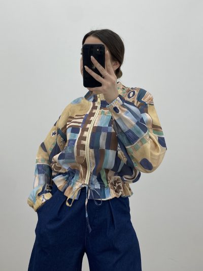 BOMBER CAMISA ESTAMPADO AZÚL