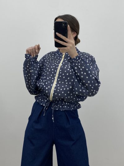 Alternative view of BOMBER CAMISA TOPOS MARINO