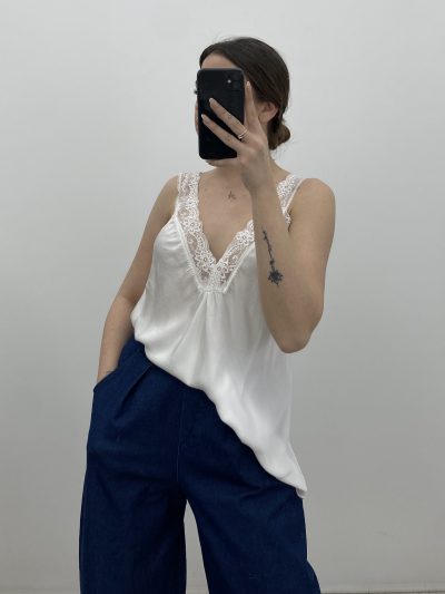 Alternative view of LENCERA SATÉN BLANCO