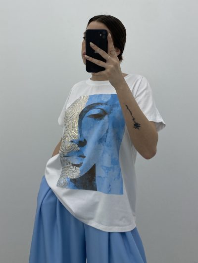 CAMISETA ROSTRO CELESTE