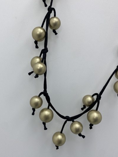 Alternative view of COLLAR BOLAS ORO NEGRO