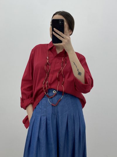 Alternative view of CAMISA GALA ROJO