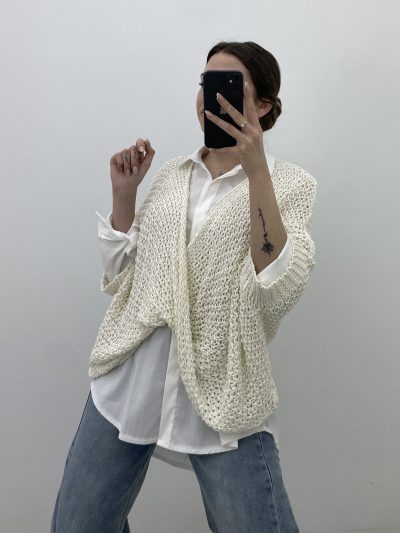 Alternative view of JERSEY MARIPOSA BLANCO ROTO