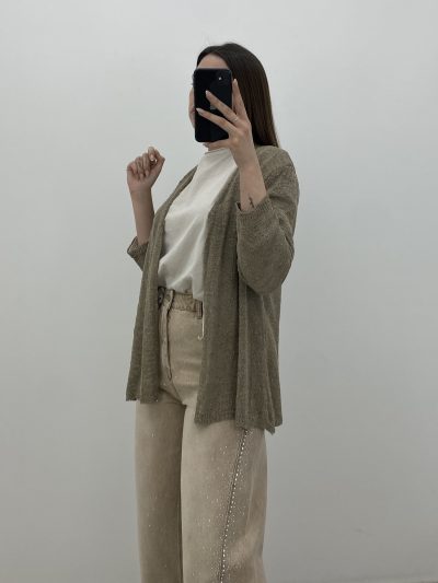 Alternative view of CHAQUETA PUNTO FINO TAUPE