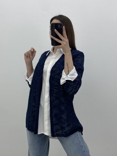 Alternative view of CHAQUETA PUNTO FINO MARINO