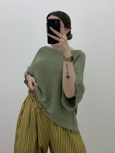 JERSEY FINO CUELLO REDONDO KAKI