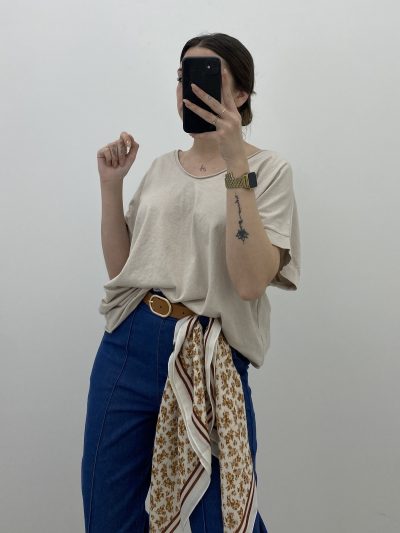 CAMISETA BÁSICA M/C BEIGE