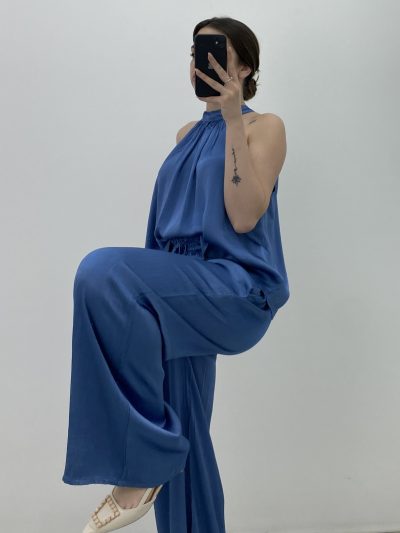 Alternative view of CONJUNTO DE RASO AZÚL