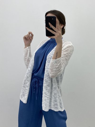 Alternative view of CHAQUETA PUNTO FINO BLANCO