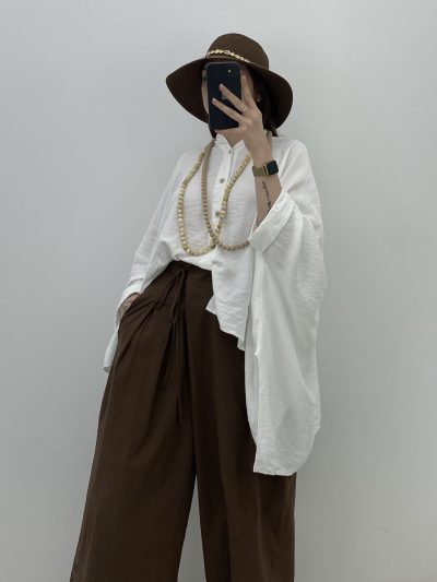 Alternative view of PANTALÓN PAREO MARRÓN