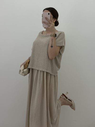 VESTIDO CAMISETA BEIGE