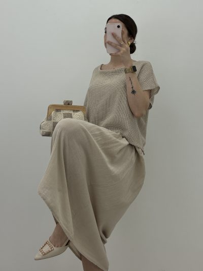 Alternative view of VESTIDO CAMISETA BEIGE