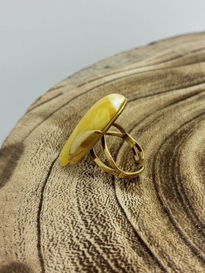 Alternative view of ANILLO ÓVALO MOSTAZA