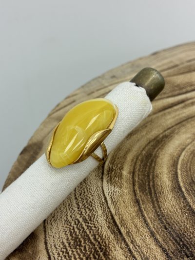 ANILLO ÓVALO MOSTAZA